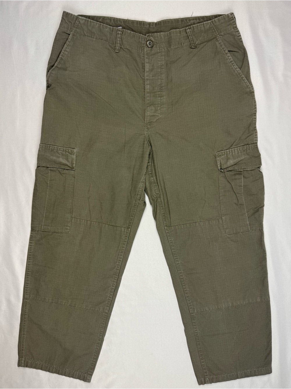 Vtg Camo Distributors Mens Combat Trousers BDU Pants Large x 28 Olive Green A8